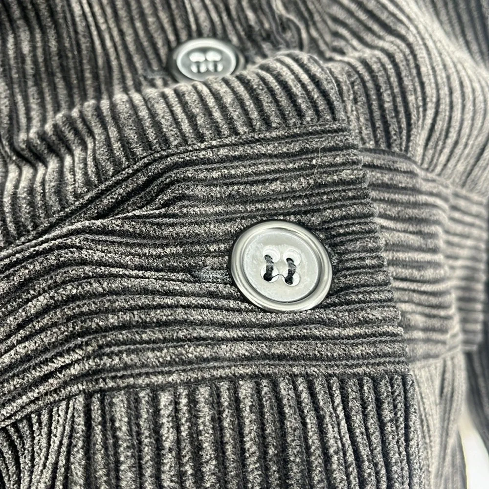 Vintage Y2K 90s Phoebe Buffay Corduroy Jacket Coat Artsy Grunge Goblin Black - Picture 5 of 7